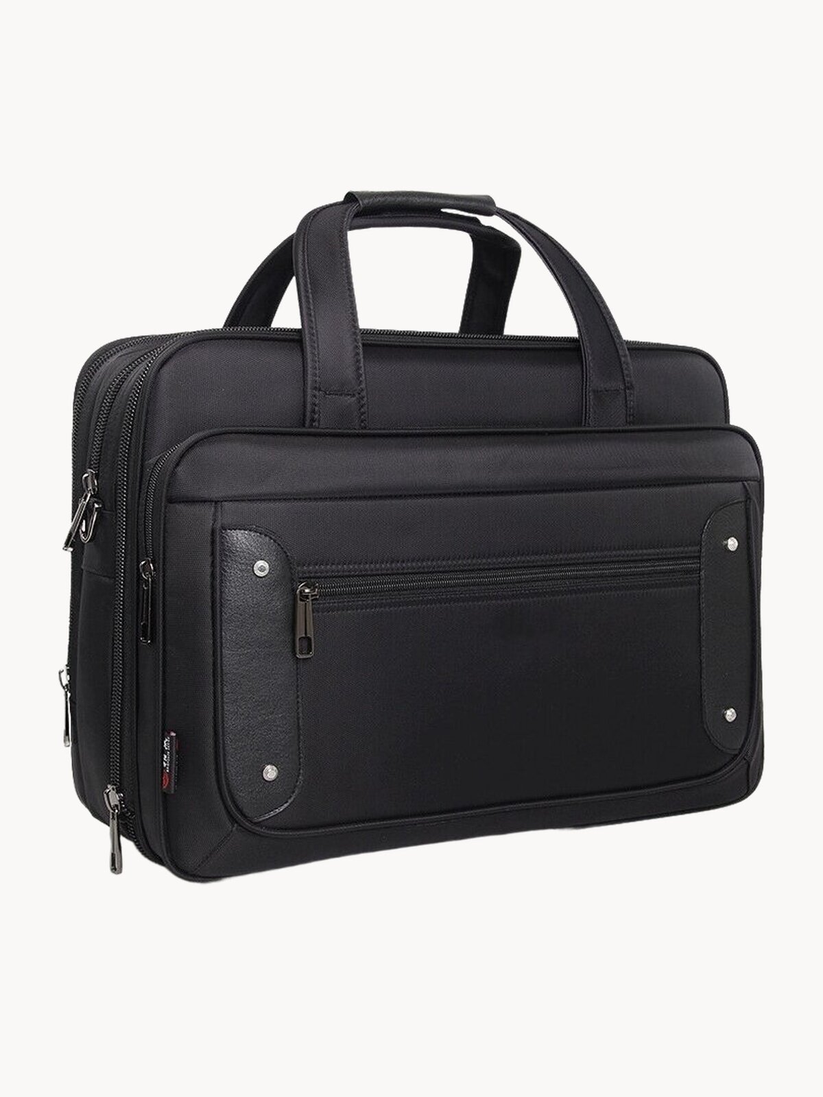 Сумка-портфель MyPads M6606 из нейлоновой непромокаемой ткани для ноутбука 18.4 / 19 дюймов большая вместительная с 3-мя отделениями на молниях и.