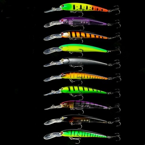 Троллинговый воблер Kononenych Bandit 9см/10гр - набор воблеров 10 штук