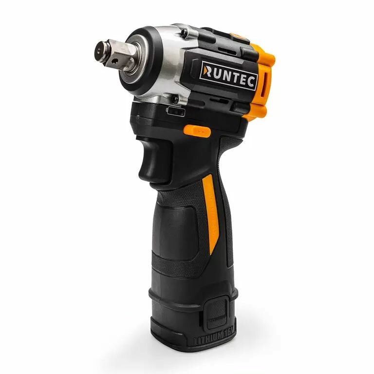 Гайковерт ударный аккумуляторный RUNTEC PRO 1/2", 16В, 2*2Ач, 180Нм, RUNTEC RT-IW180