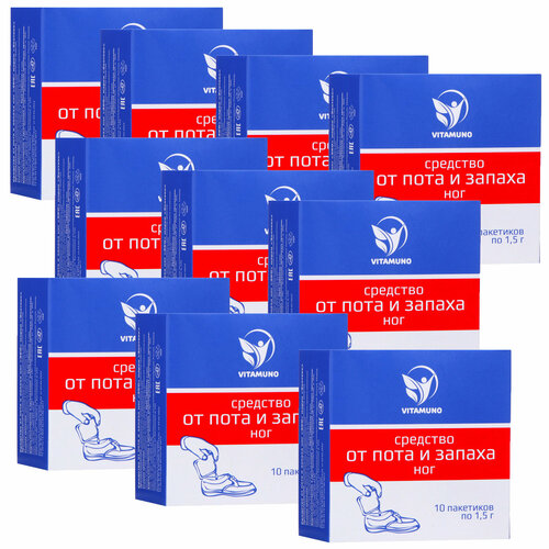 VITAMUNO Средство для устранения запаха пота ног 15 г х 10 шт 1611₽