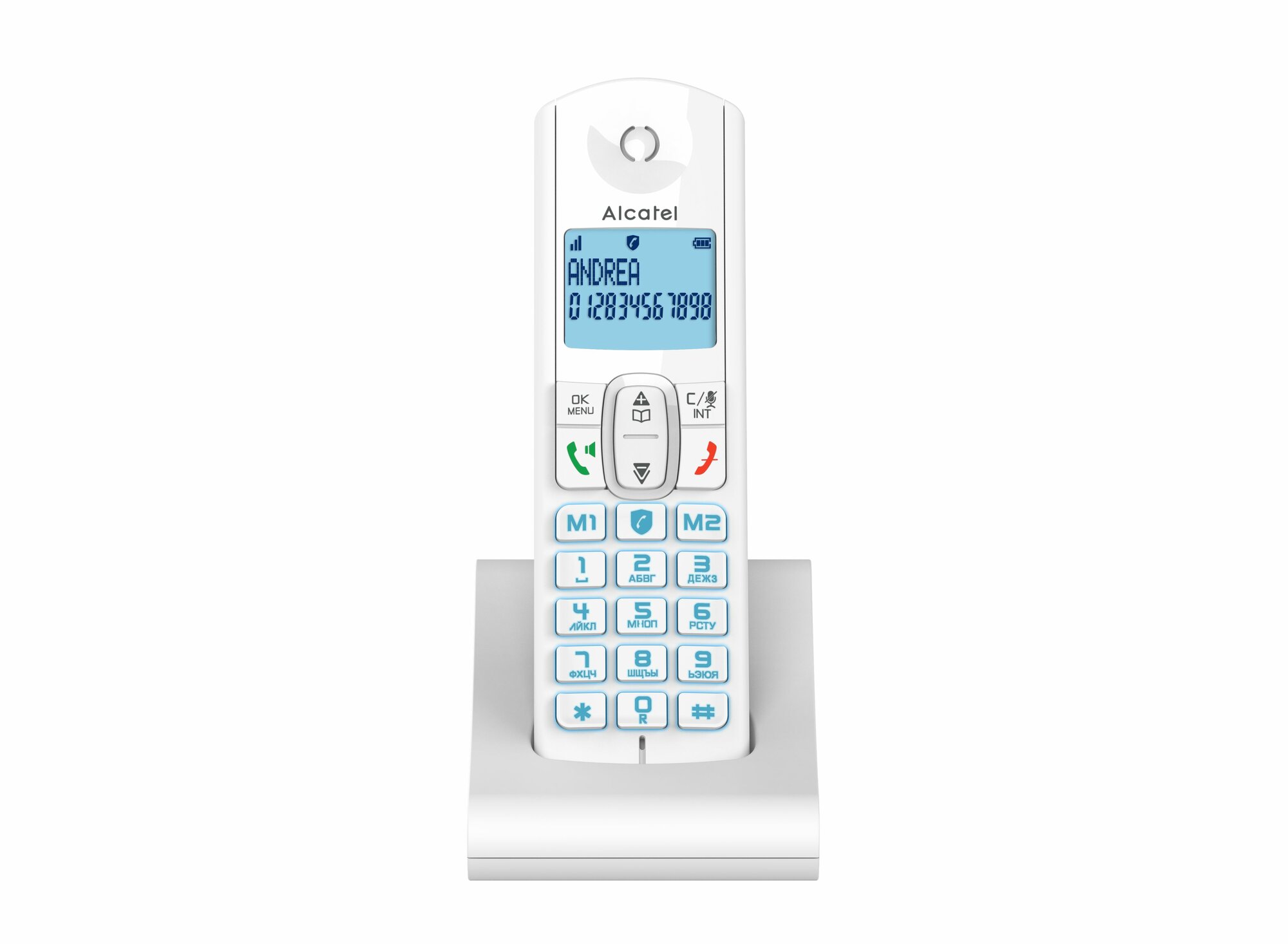 Радиотелефон ALCATEL F685 RU WHITE (белый)