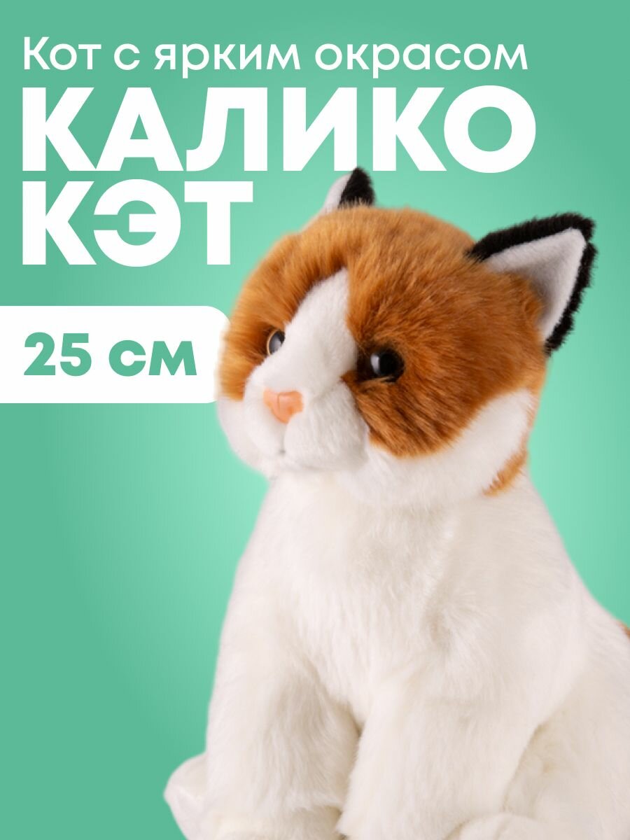 Мягкая игрушка реалистичная MAXITOYS котик ML-SO-130222-25-6