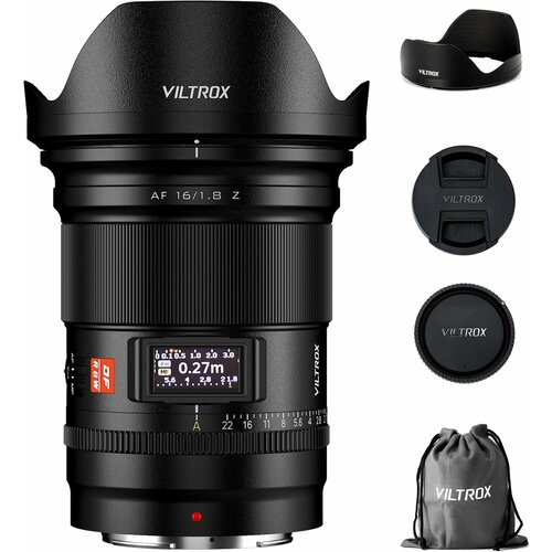 Viltrox AF 16 мм F18 Z для объектива Nikon Z Mount широкоугольный объектив с автофокусом DF и ЖК-экраном переключатель AFMF 49999₽