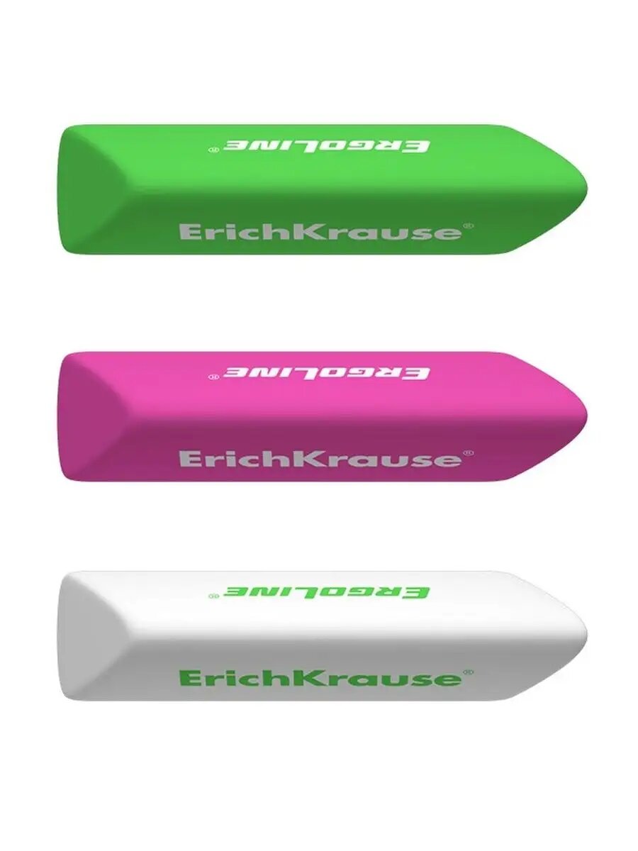 Ластик ErgoLine "Prism" 3шт