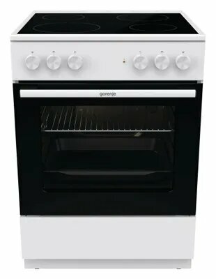 Электрическая плита Gorenje GEC6A11WG, стеклокерамическая поверхность, 4 конфорки