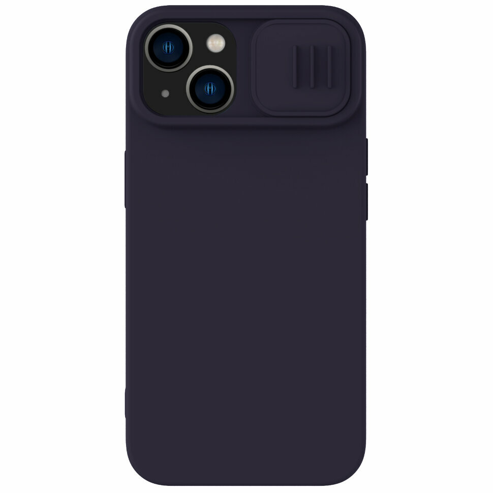 Накладка Nillkin Cam Shield Silky Silicone Case для iPhone 14 Plus Dark Purple  фиолетовая 