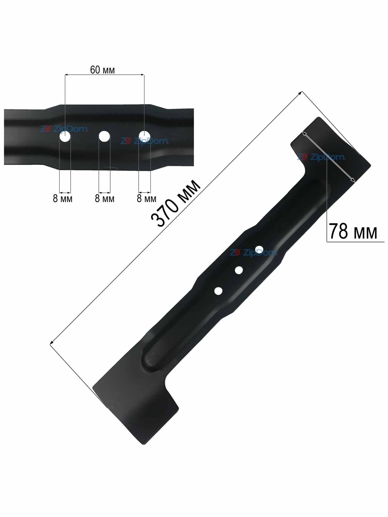 Нож подходит для электрической газонокосилки BOSCH 37 (Rotak 37 ARM 37 Bosch) (замена для F016800343)