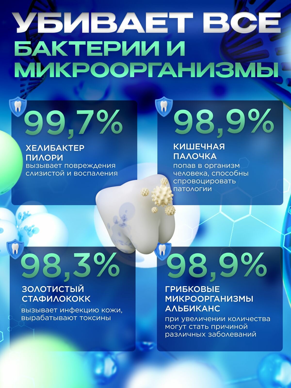 Зубные Пасты Зубная паста Erfei H, антибактериальная, против кариеса, с отбеливающим эффектом, 100мл