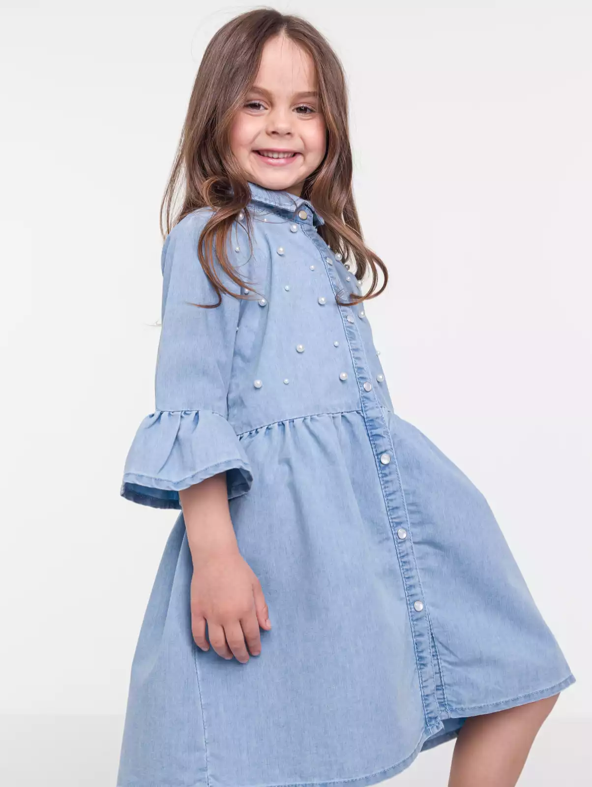 Платье 1, размер 110, голубой — фото 1