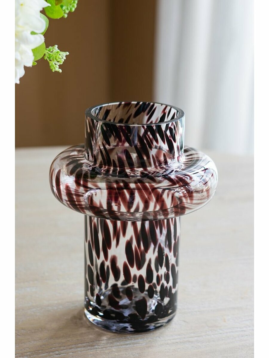 98643 Ваза настольная 15х15х20см, Стекло, прозрачная, Glasar