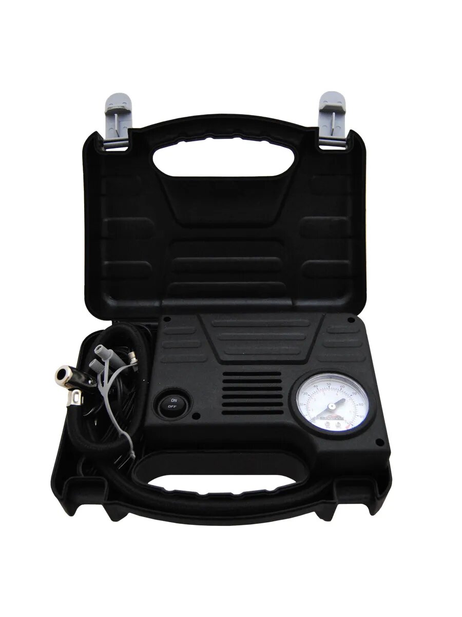 Компрессор мощность 96W 18л/мин 8А в кейсе 12V автостоп — фото 1