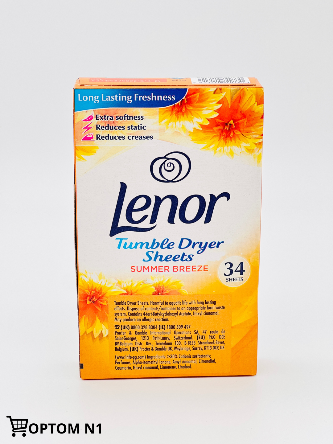 Листы кондиционера Lenor Летний бриз, гипоаллергенный, 34 шт. — фото 1