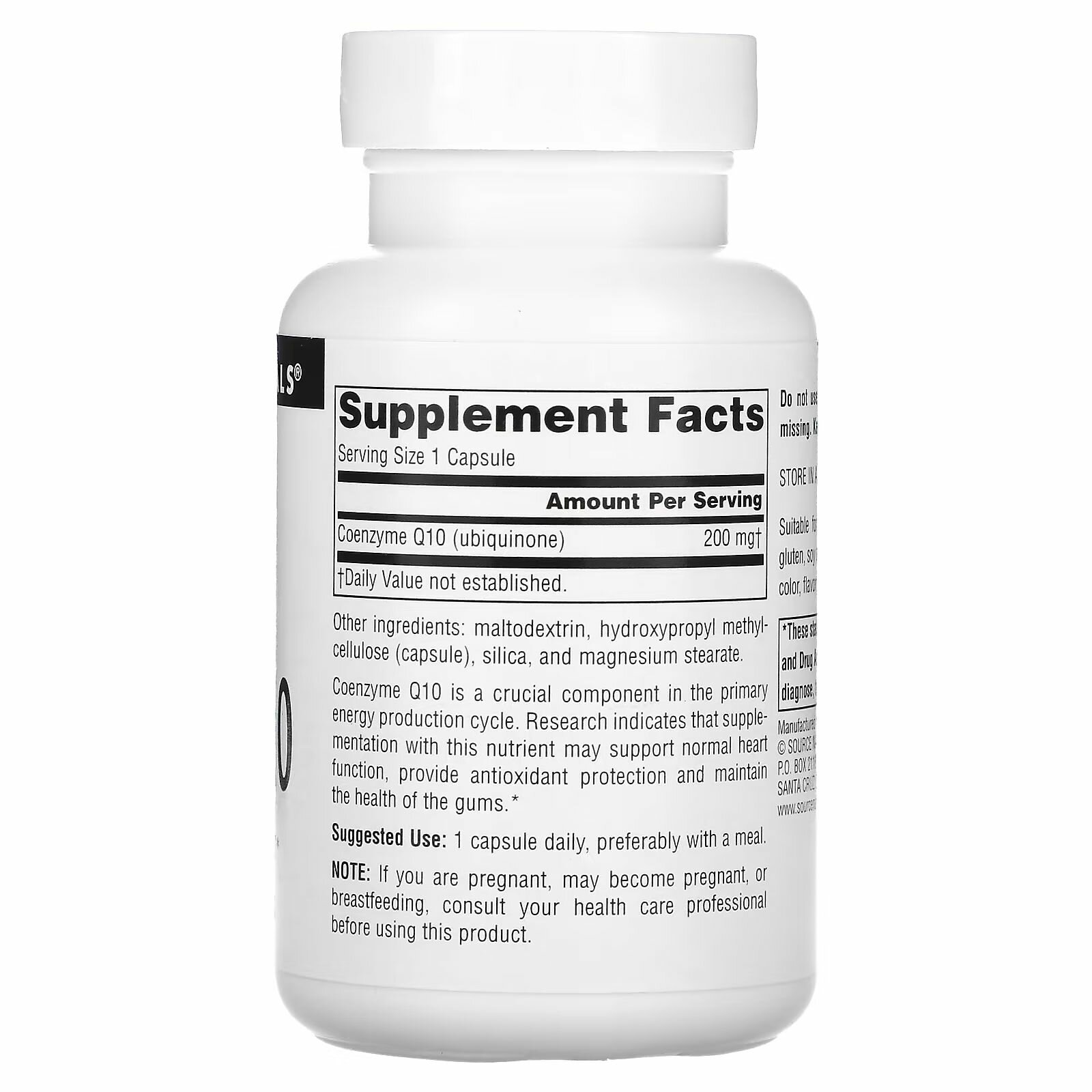 Коэнзим Q10 Source Naturals, США, 60 капс, 200мг, восстановление и работоспособность — фото 1