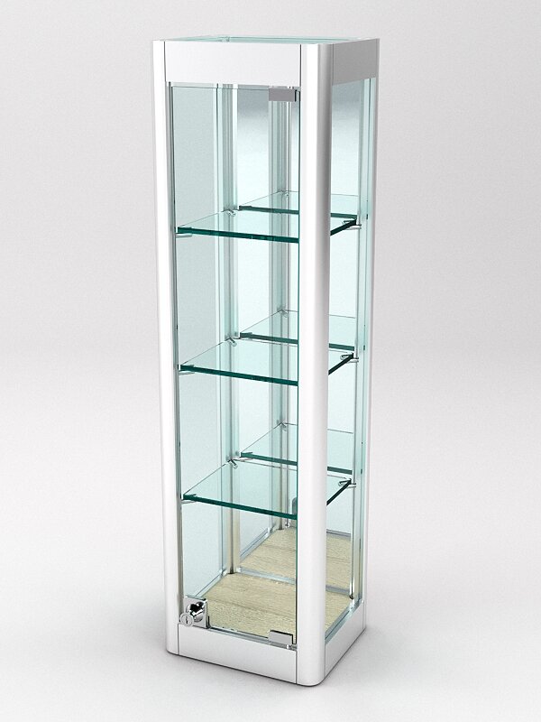 Витрина из профиля настенная "вайб ИКС" №5-3П-З-170 (задняя стенка Зеркало), Дуб Сонома