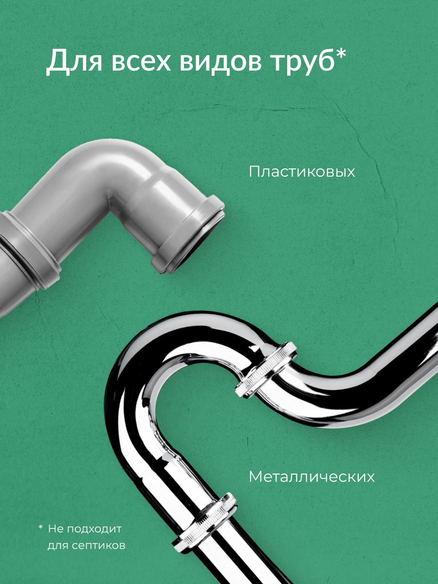 ECOCLARhome Активное средство для устранения сложных засоров, для прочистки труб Turbo Professional, 1 л — фото 1