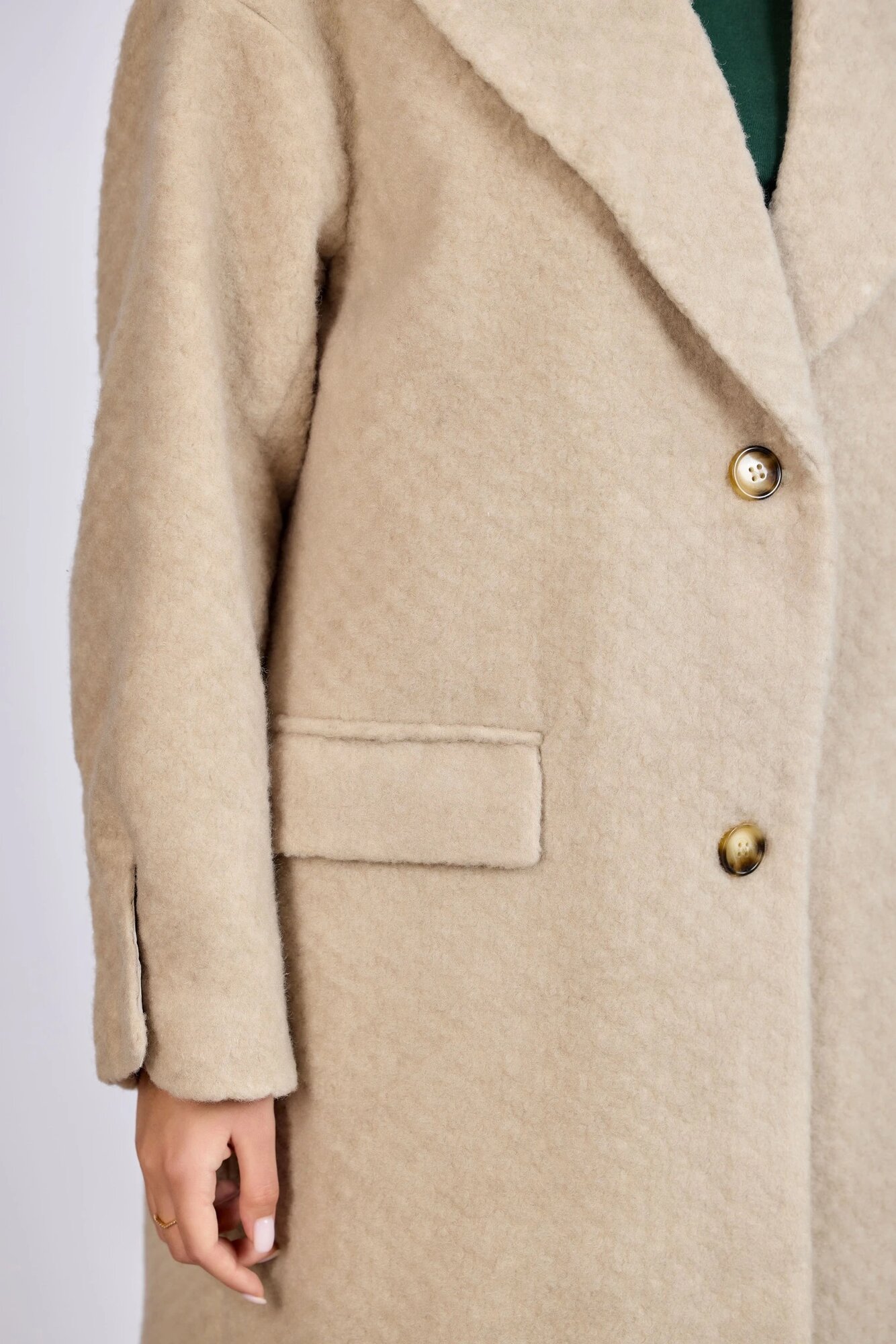 Пальто Selfie, размер L, бежевый — фото 1