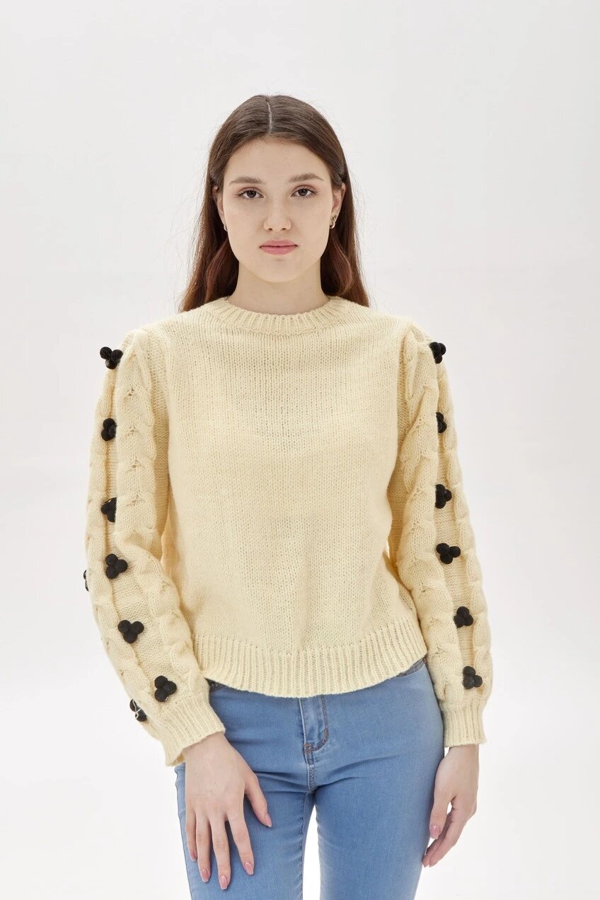 Свитер Selfie, размер M, , желтый — фото 1