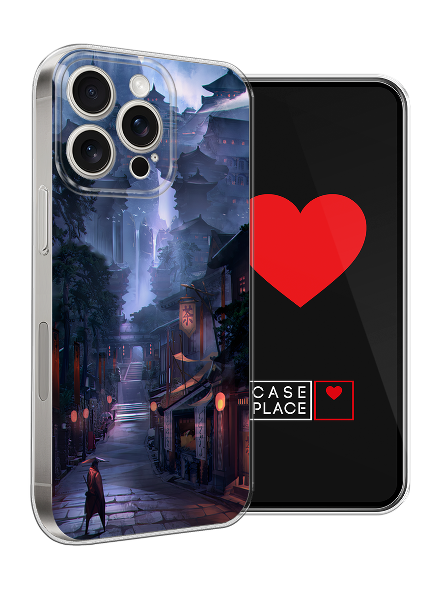 Чехол на Apple iPhone 15 Pro Max / Айфон 15 Про Макс с принтом Одинокий самурай — фото 1