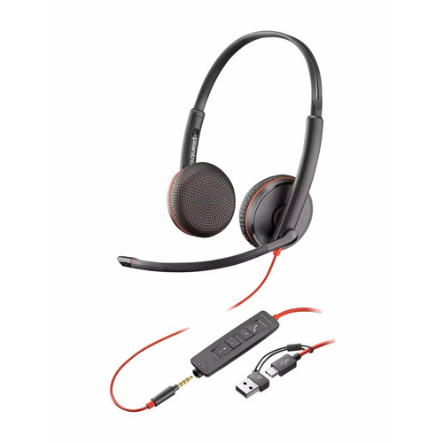 Проводная гарнитура Plantronics BlackWire 3225 35 мм USB-A USB-C 729000₽