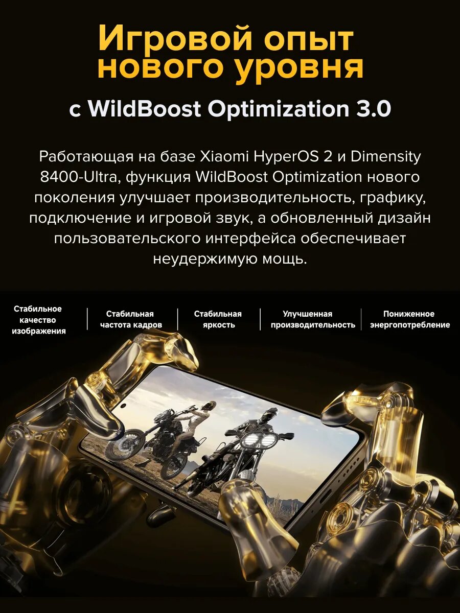 Смартфон POCO X7 Pro 12+256 ГБ Yellow/AMOLED 6.67"/Android/Ростест — фото 1