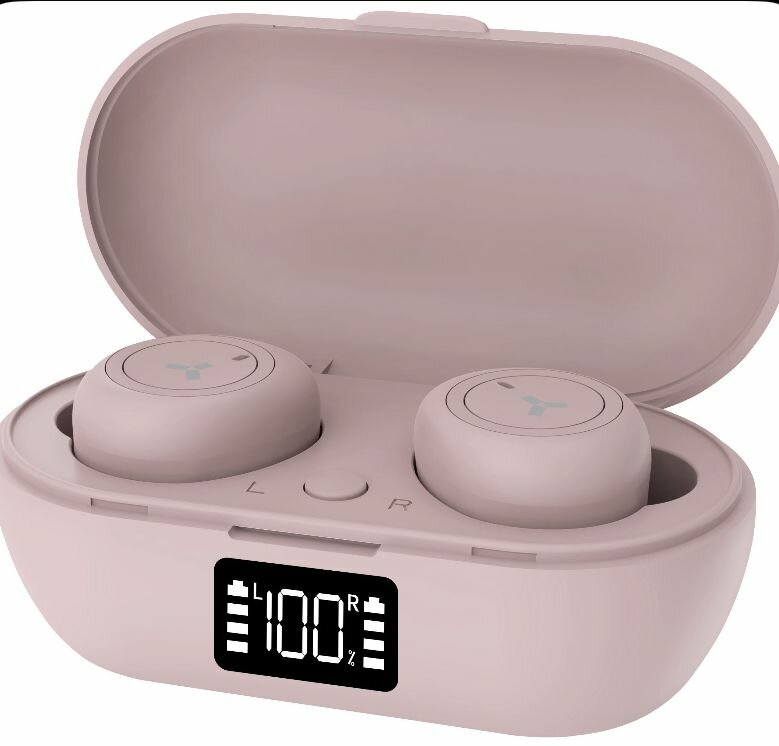 Беспроводные наушники Accesstyle Melon TWS Pink/ С микрофоном для смартфона / TWS наушники / Bluetooth наушники — фото 1