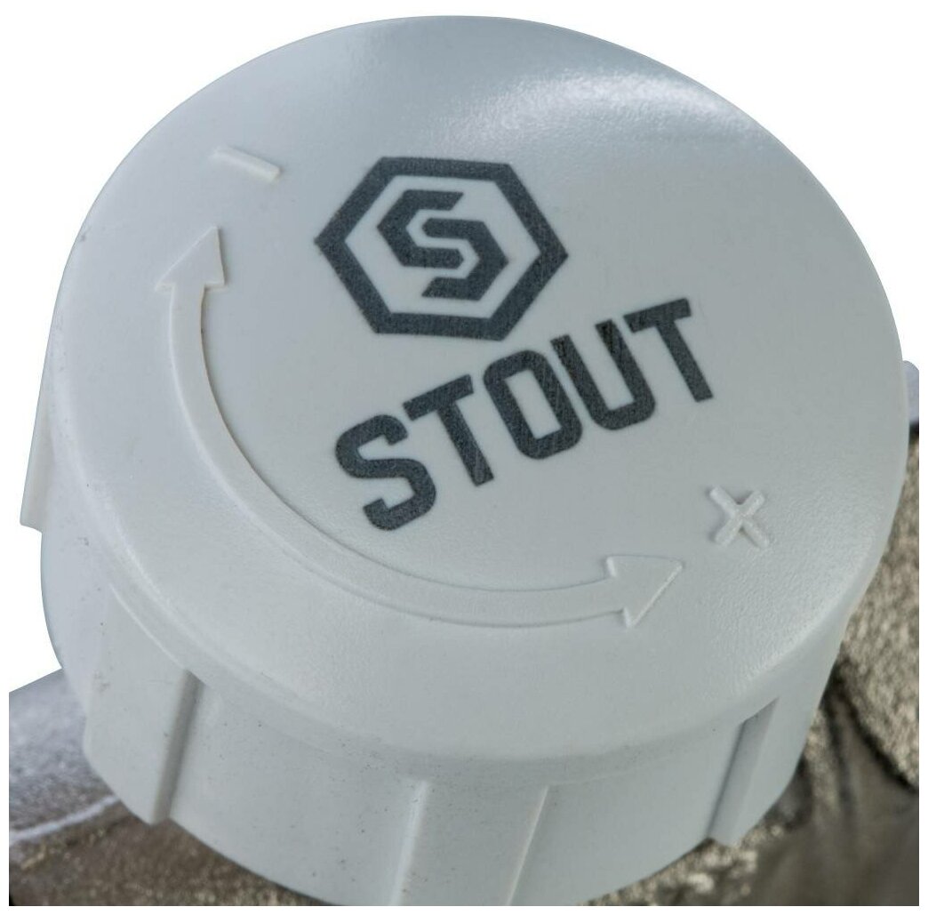 Клапан термостатический прямой 1/2, STOUT — фото 1