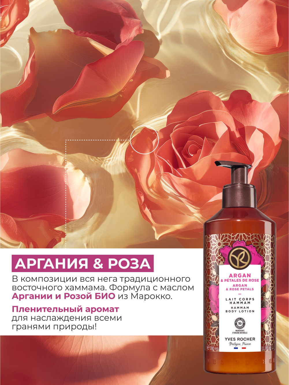 Картинки Молочко для душа Аргания и Роза, 400 мл