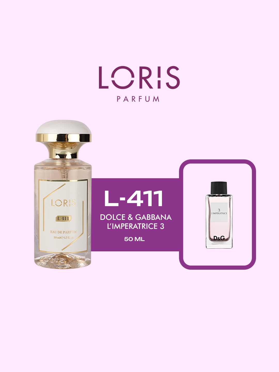 Женская парфюмерная вода "Loris Parfume" - Dolce & Gabbana - L'Imperatrice 3, 50 мл, стойкость в течение дня
