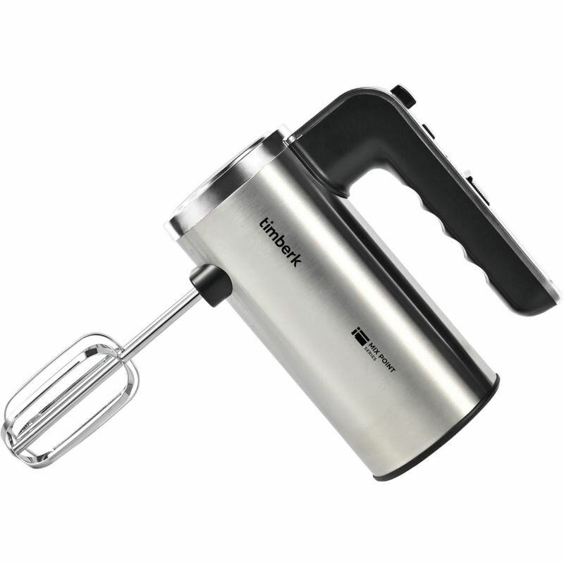 Миксер Timberk T-HM40S49, 550Вт, 5 режимов, подставка, серебристый