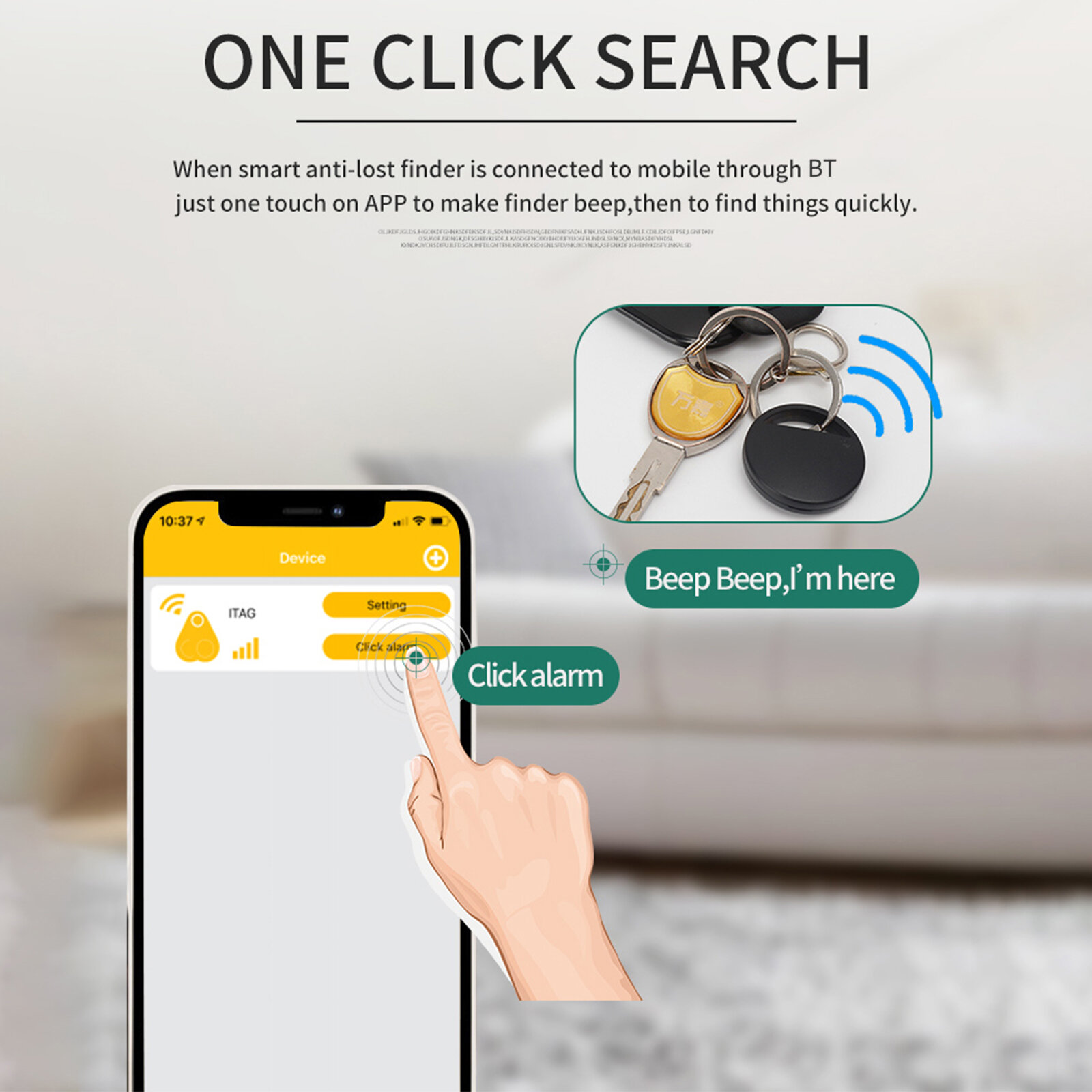 Картинки Беспроводной GPS-трекер BT Smart Tracker для домашних животных/ключей/сумок APP Control Item Locator BT Selfie Shutter Двустороннее уведомление, розовый
