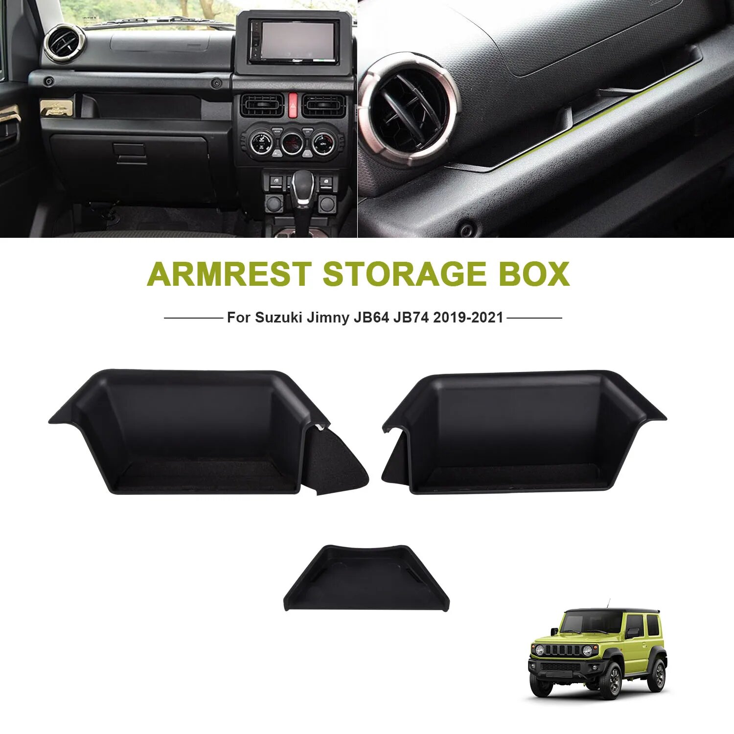 Подлокотник для автомобиля Suzuki Jimny JB64 JB74 2019 2020 2021 коробка для хранения Органайзер лоток держатель для хранения и поддержания порядка