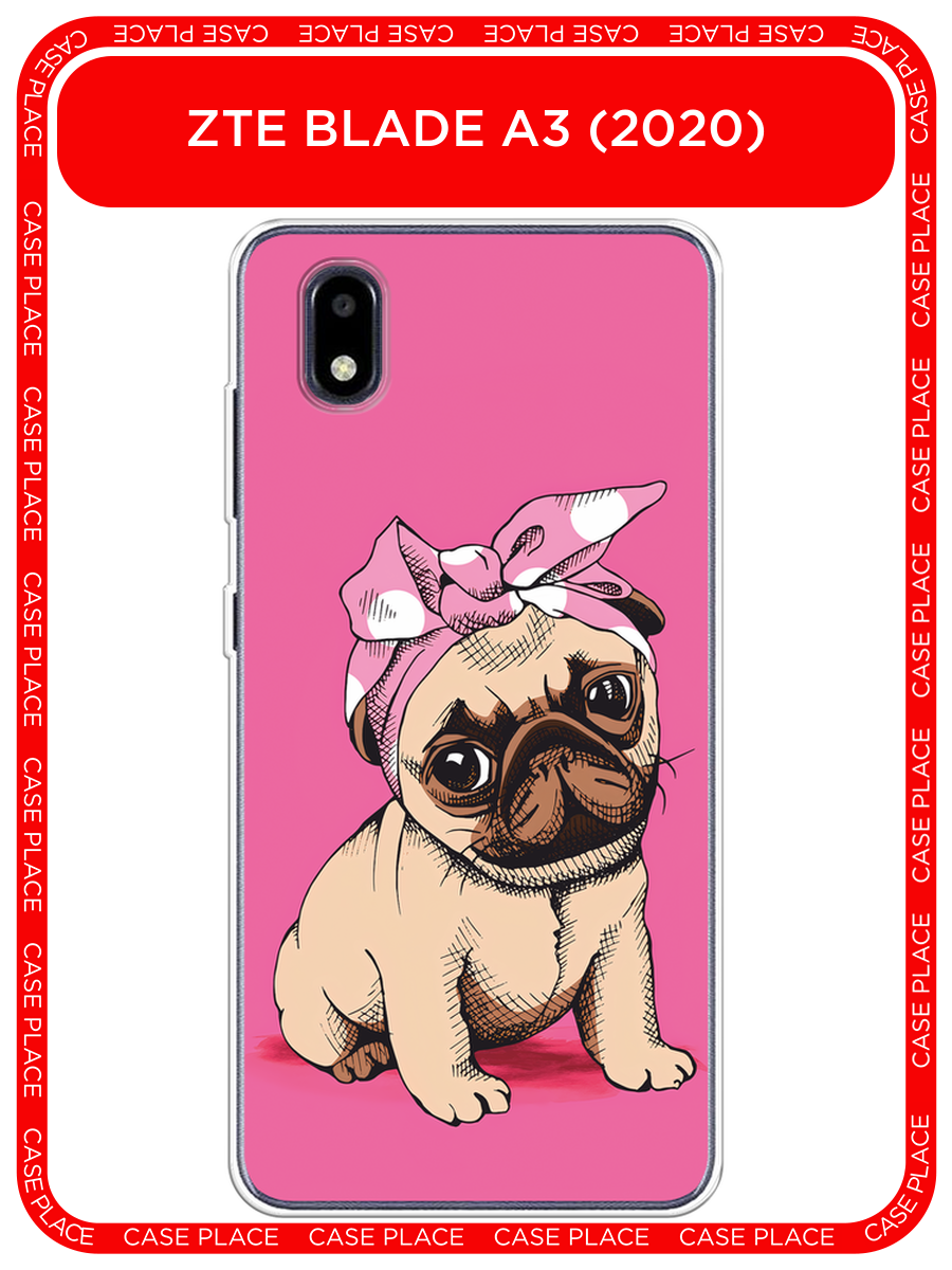Чехол на ZTE Blade A3 (2020) / ЗТЕ Блейд А3 (2020) с принтом Dog Pin-Up