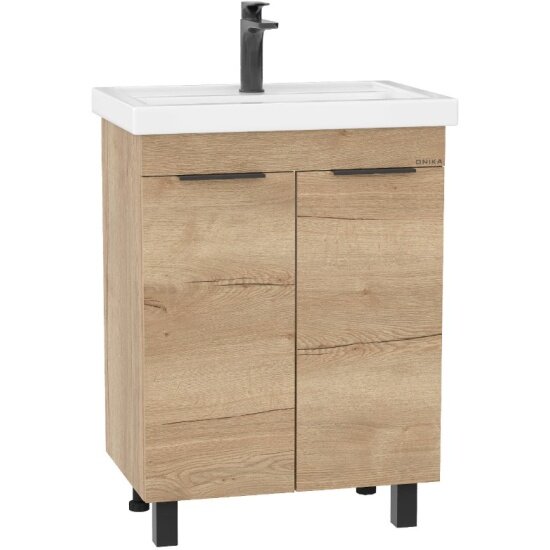 Тумба без раковины Onika Легран 60 напольная дуб галифакс (ум. Фостер 60)