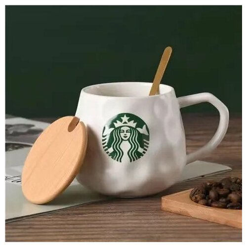 Кружка Starbucks для воды, для чая/кофе, 420 мл, крышка, ложка-лопатка, оригинальная коробка