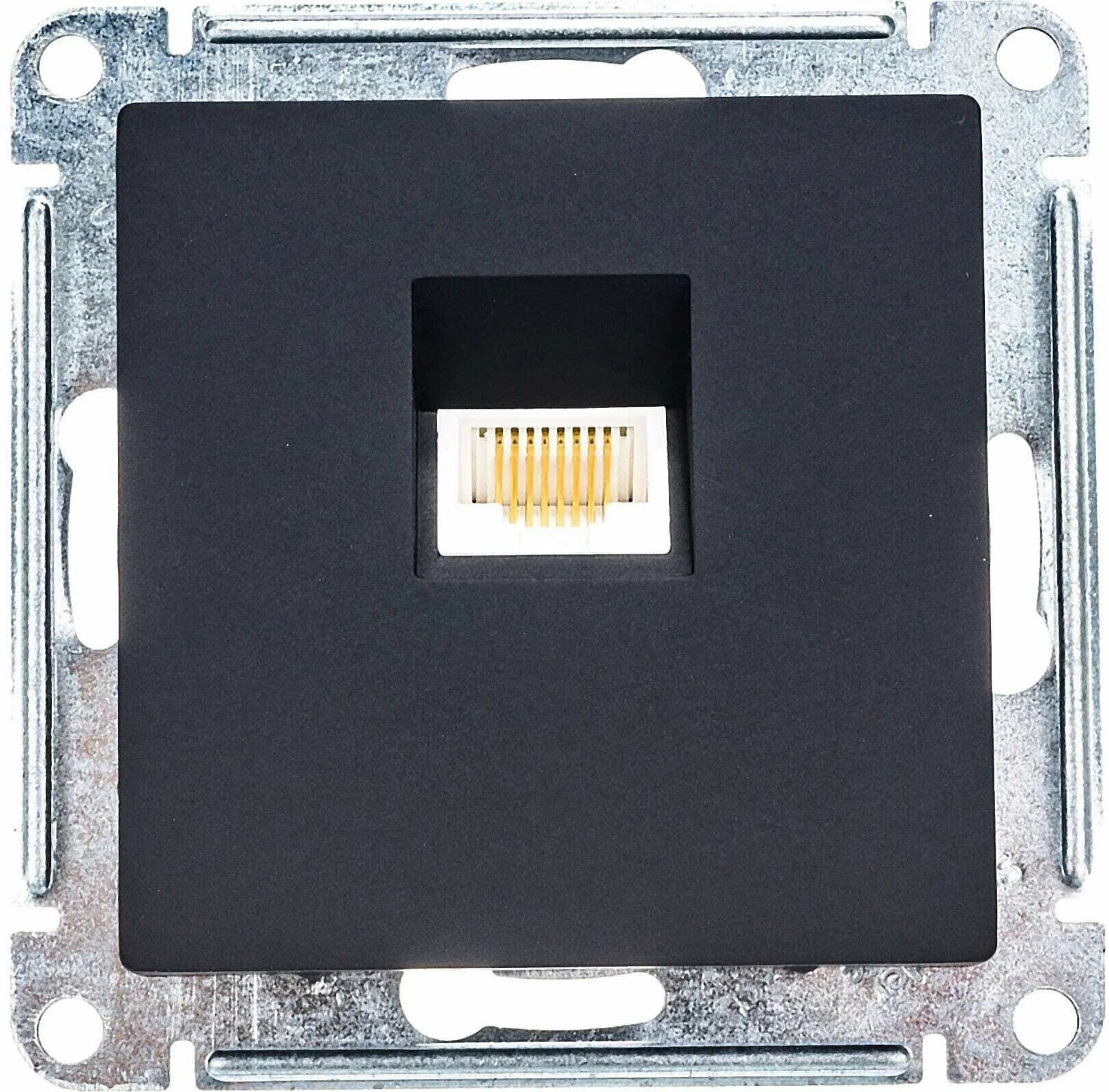 Розетка SE AtlasDesign ATN001083, для интернета, RJ45, 1 пост, IP20, цвет карбон