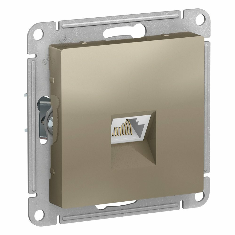 AtlasDesign Шампань Розетка компьютерная RJ45, механизм, Systeme Electric, ATN000583