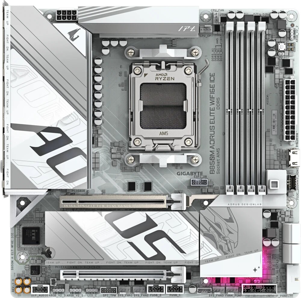 Материнская плата Gigabyte (B850M AORUS ELITE WIFI6E ICE)