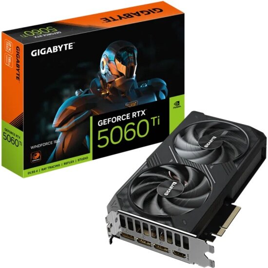 Видеокарта Gigabyte GeForce RTX 5060 Ti WINDFORCE 16G