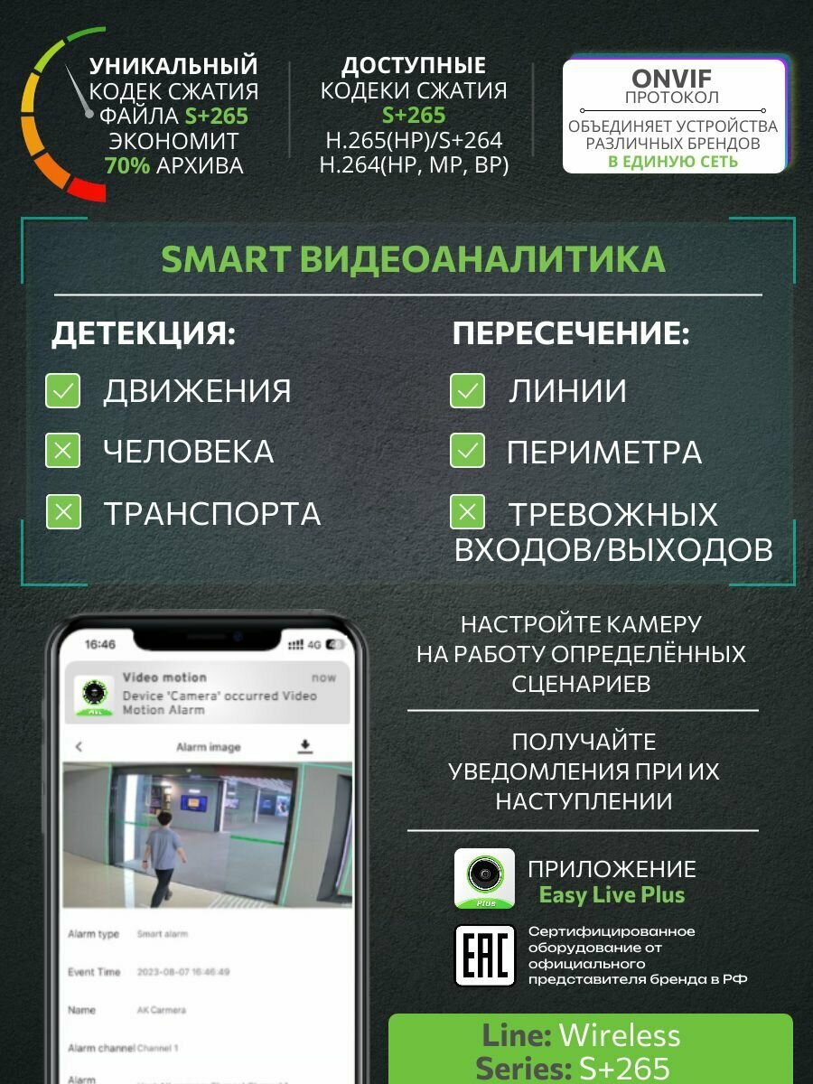 TIANDY TC-C34UN I8/A/E/Y/2.8-12mm/V4.2 4МП 2,8-12мм ИК CMOS PoE 2688х1520 IP камера видеонаблюдения уличная цилиндрическая с микрофоном поддержка карт памяти — фото 1