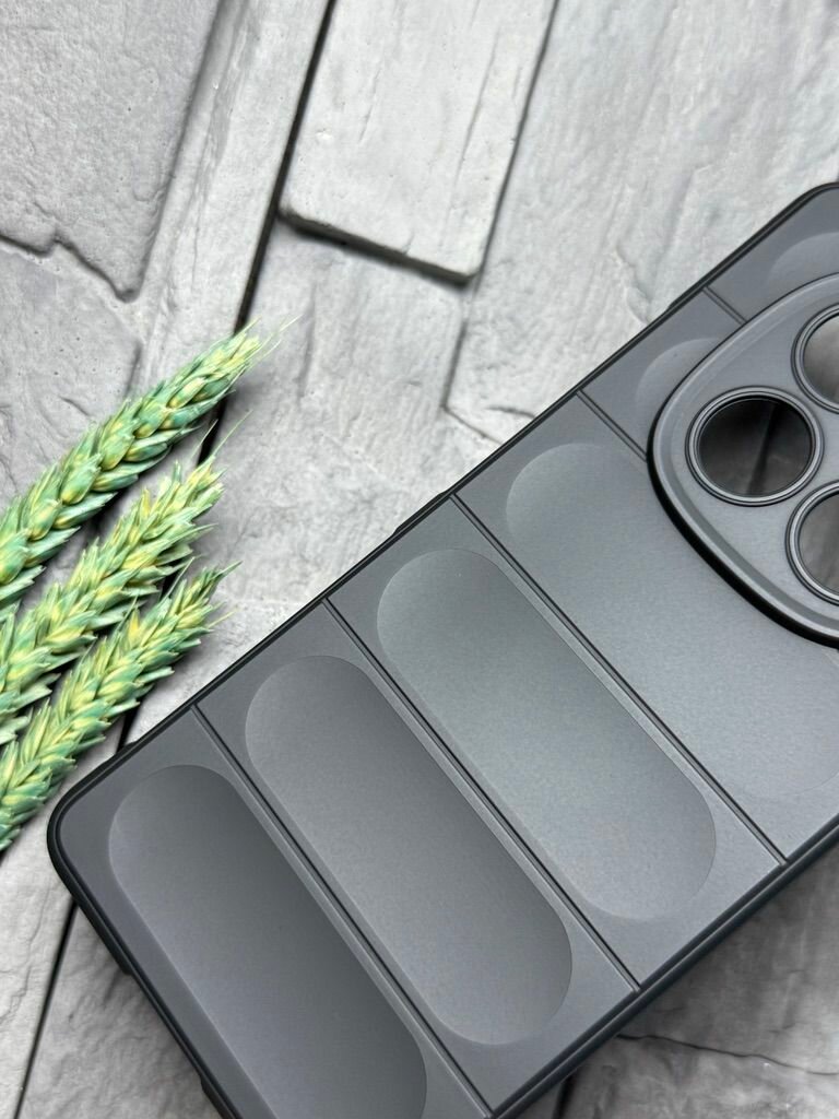 Изображение Чехол противоударный для Xiaomi Redmi Note 14 Pro / Poco X7 ( Сяоми Редми Ноут 14 Про / Поко Х7 ) с защитой камеры, черный матовый