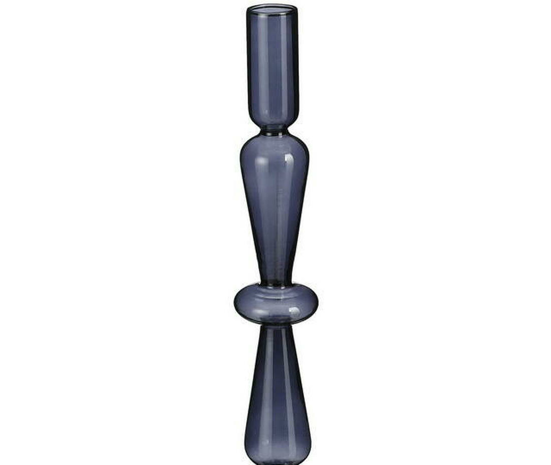 Подсвечник, стекло, серый, 26 см, Edelman — фото 1