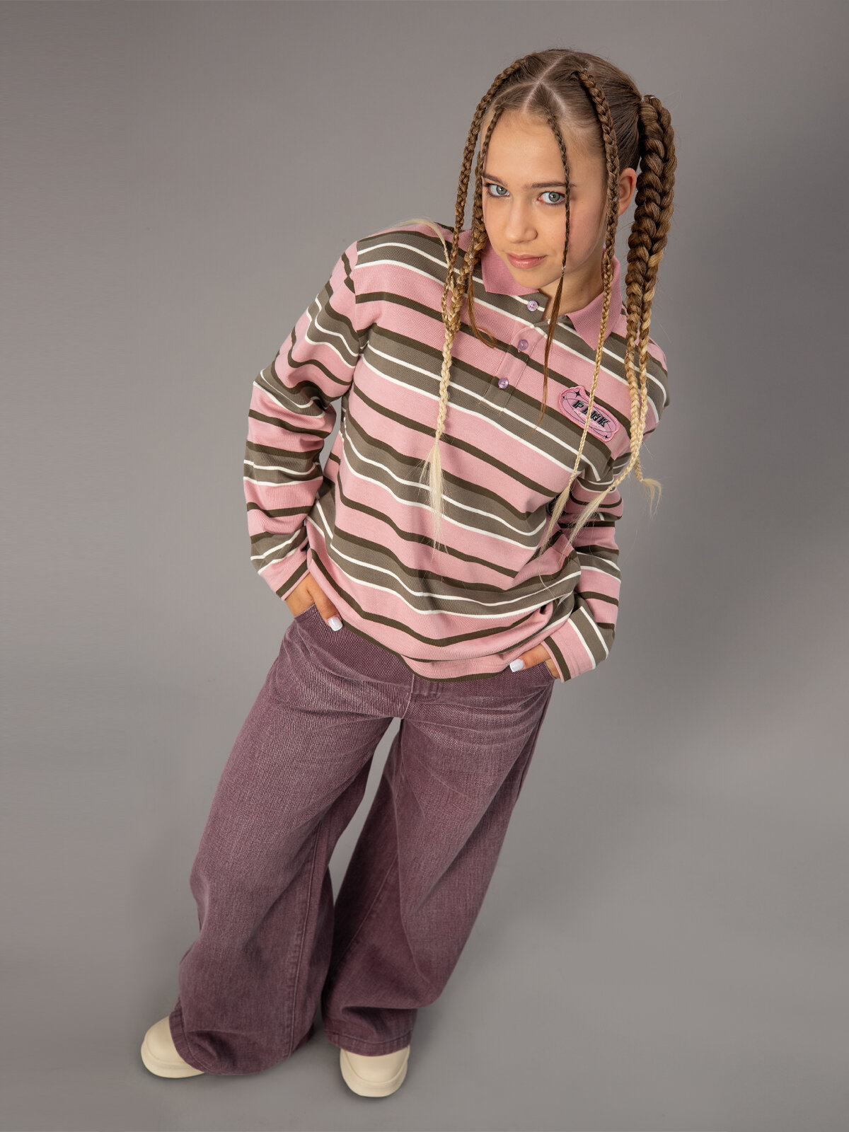 Лонгслив Kapika Speedy girl, размер 158, розовый