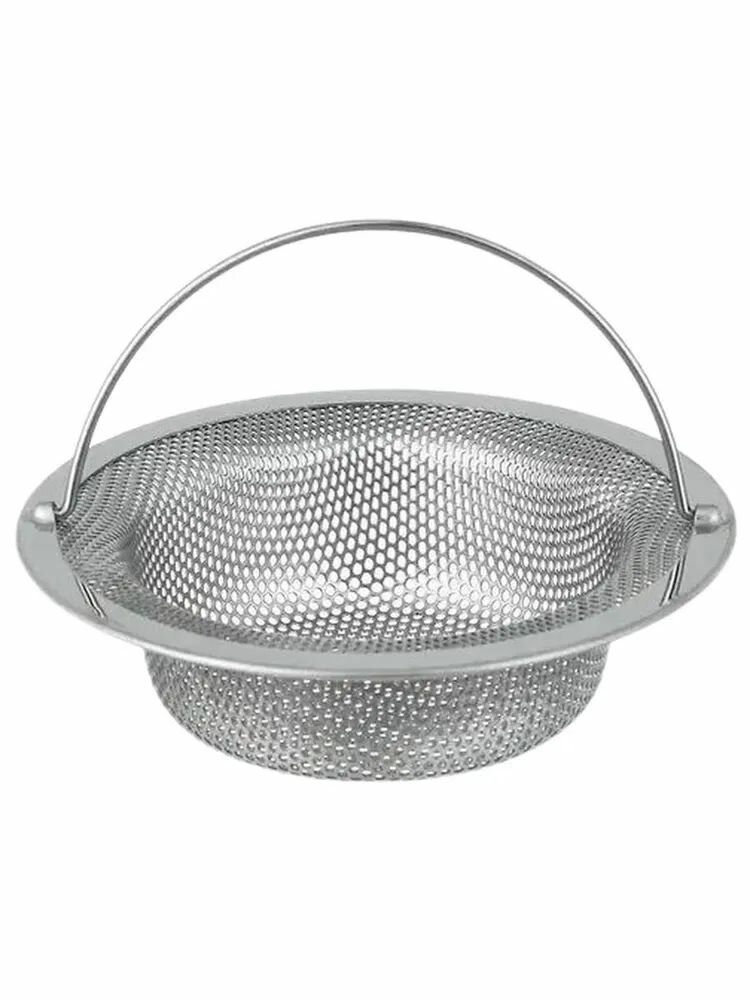 Фильтр ситечко для раковины с ручкой, металлический, 11*3.3 см.