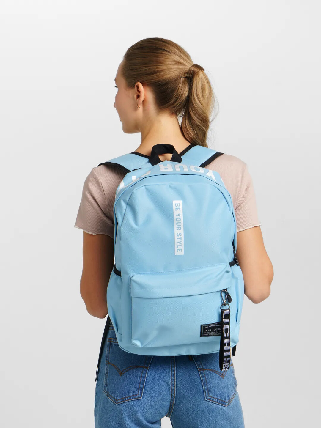 Сумка  BE YOUR STYLE Limited Edition, фактура гладкая, голубой