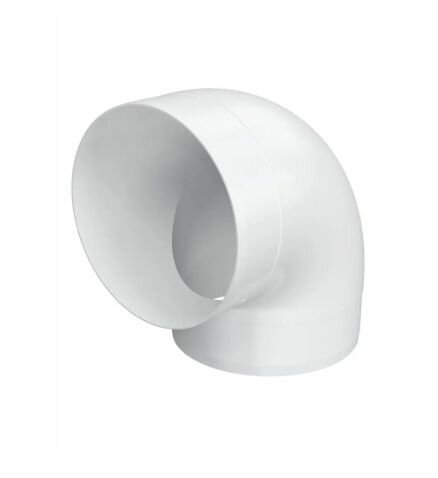 Колено круглое Fonet D125 мм 90 градусов пластик
