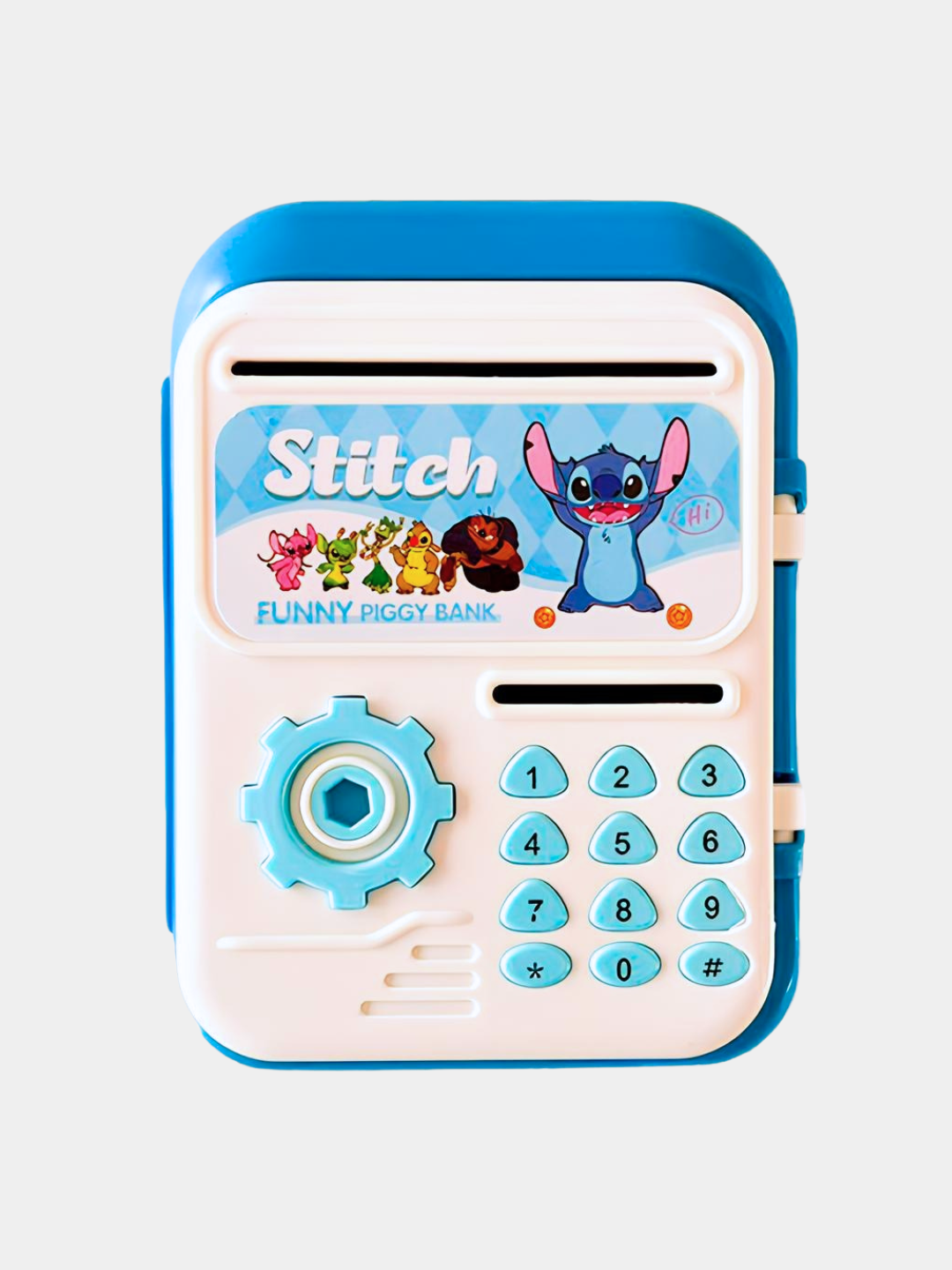 Детский мини сейф с замком, копилка для денег и монет, купюр — фото 1