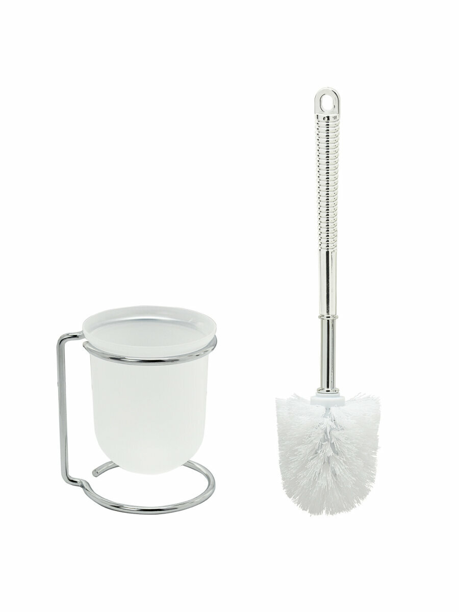 Ершик для унитаза / туалета напольный Laima на металлической подставке пластиковый хромированный 607426