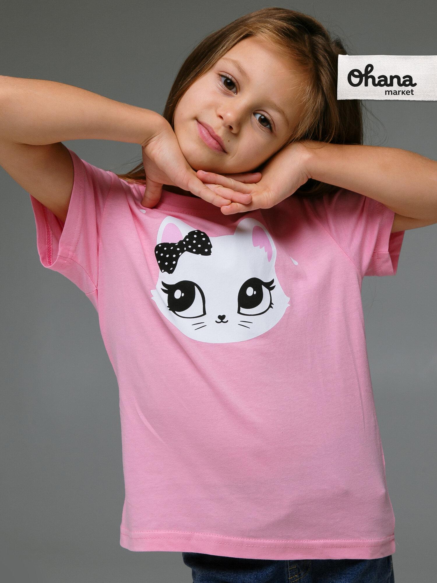 Футболка Ohana kids для физкультуры и детского сада размер 146 розовый