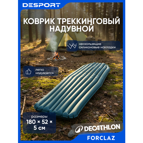 Коврик треккинговый надувной синий Forclaz MT 500 L