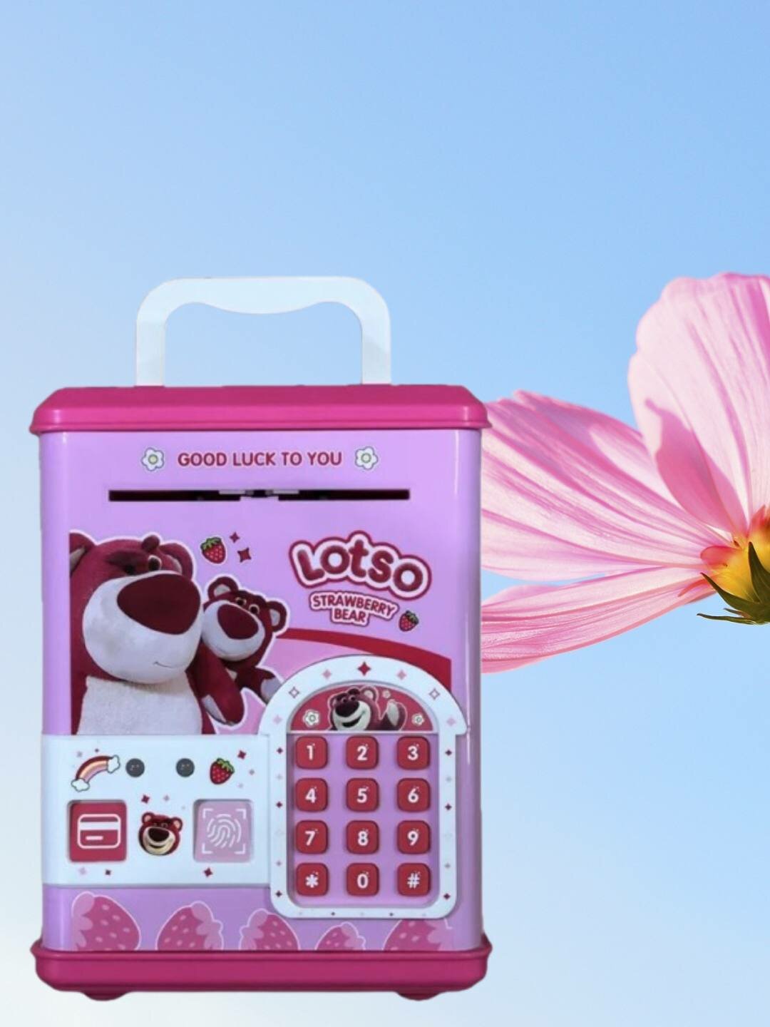 Сейф "Денежные Сейфы", для детей, с героями мультиков, синий, 10х15х6 см